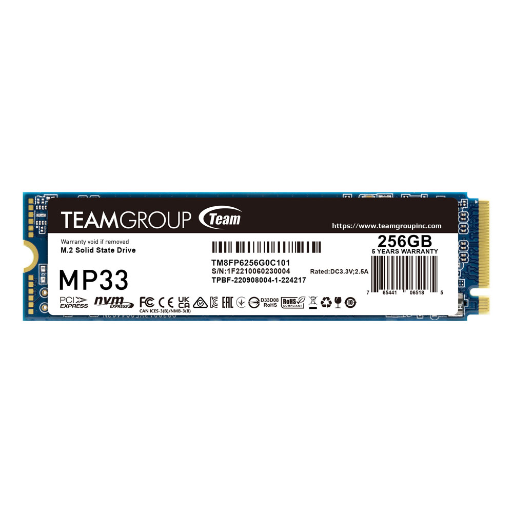 TeamGroup MP33 M.2 256GB 3D NAND NVMe TeamGroup MP33 M.2 256GB 3D NAND NVMe